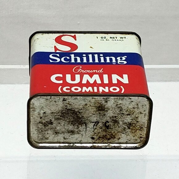 Schilling & Co Ground Cumin Spice Tin 1 Oz 1930s Retro Kitchen Décor Collectible - Picture 5 of 6